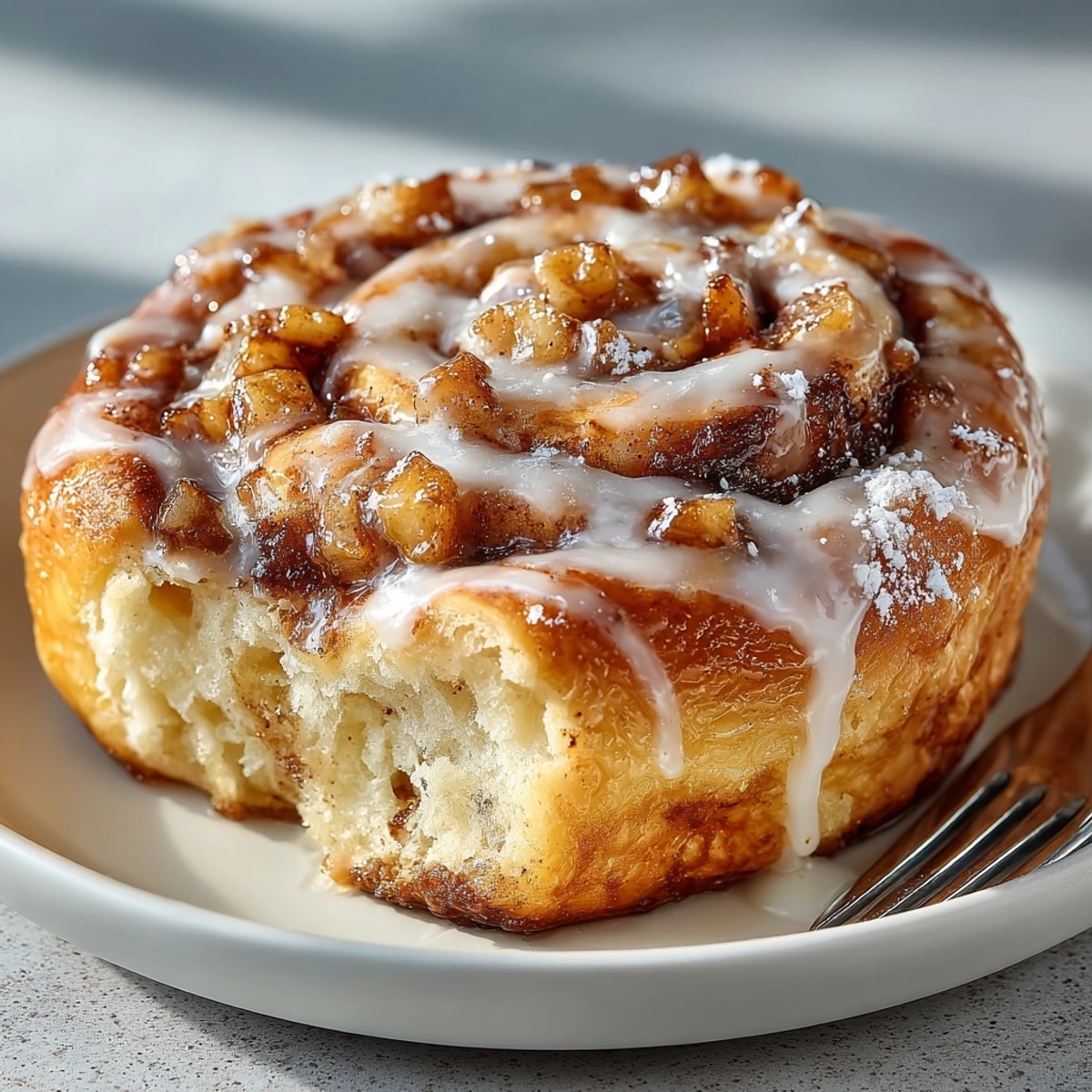 Homemade Apple Pie Cinnamon Rolls, a comforting dessert perfect for brunch or a cozy treat.