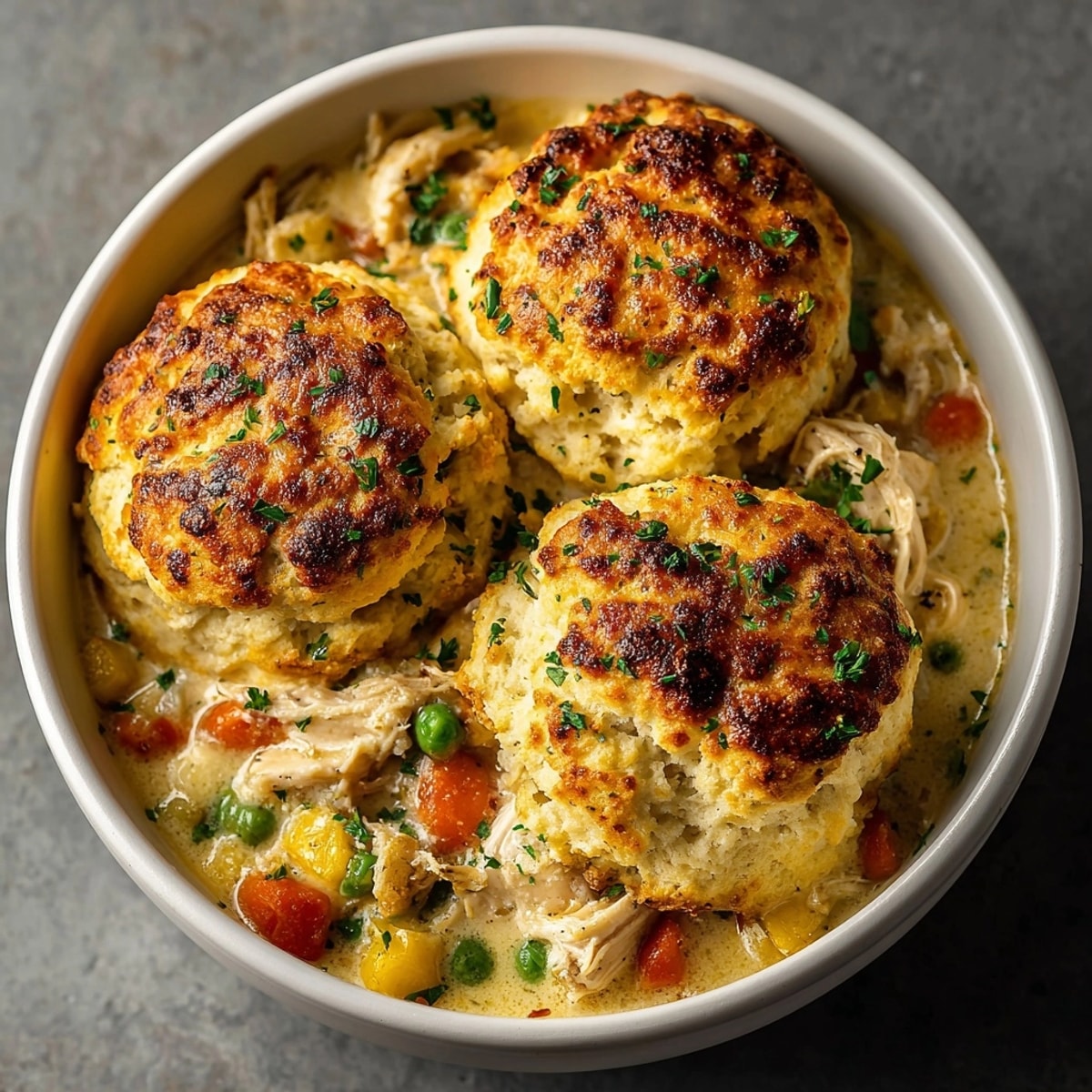 Cozy Cheddar Bay Biscuit Chicken Cobbler shown—a hearty comfort food recipe for dinner.