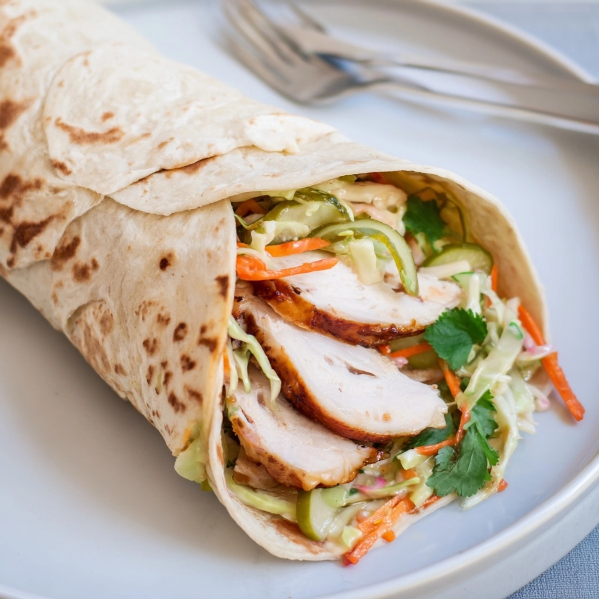 Baked BBQ Chicken Pickle Slaw Wraps recipe: easy, quick, and family-friendly meal idea.