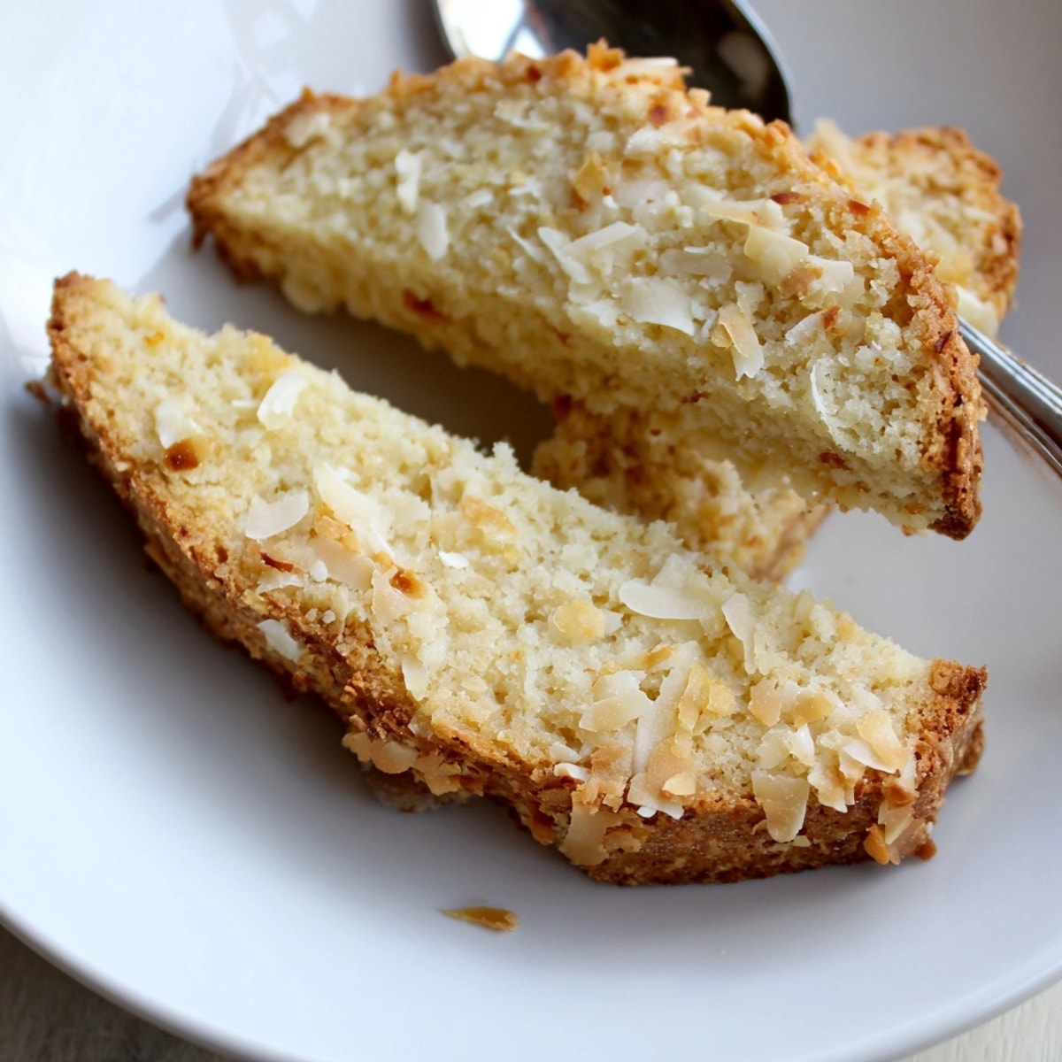 Golden Ricotta Lemon Coconut Biscotti cooling; aromatic and delicious Italian twice-baked treat.