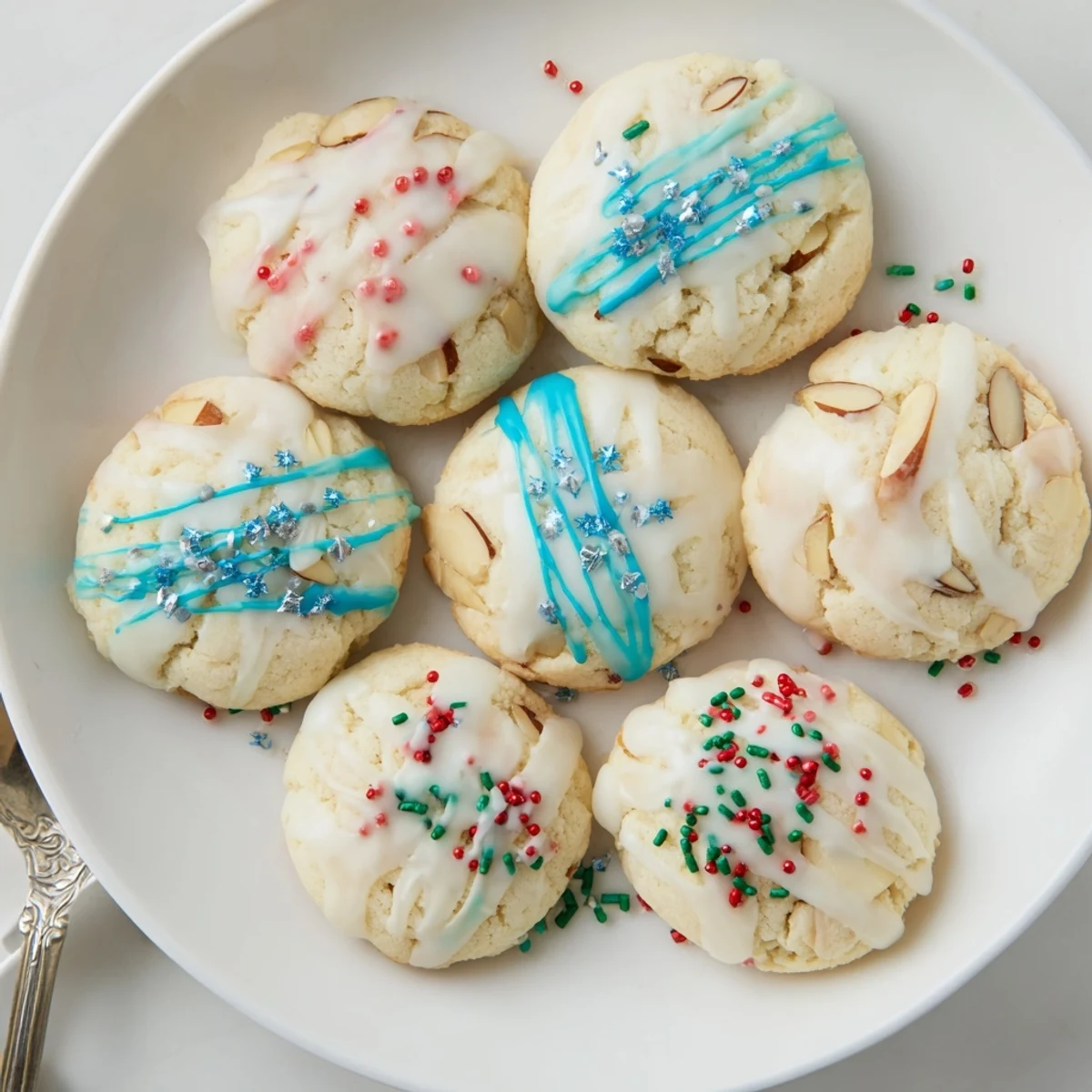 Festive Hanukkah Almond Christmas Cookies