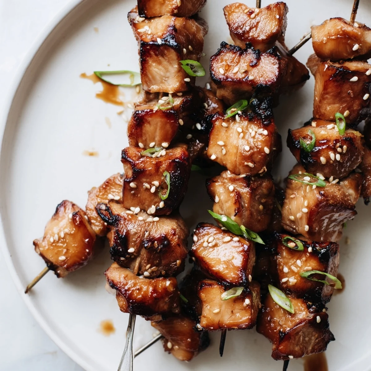 Ginger Teriyaki Chicken Skewers