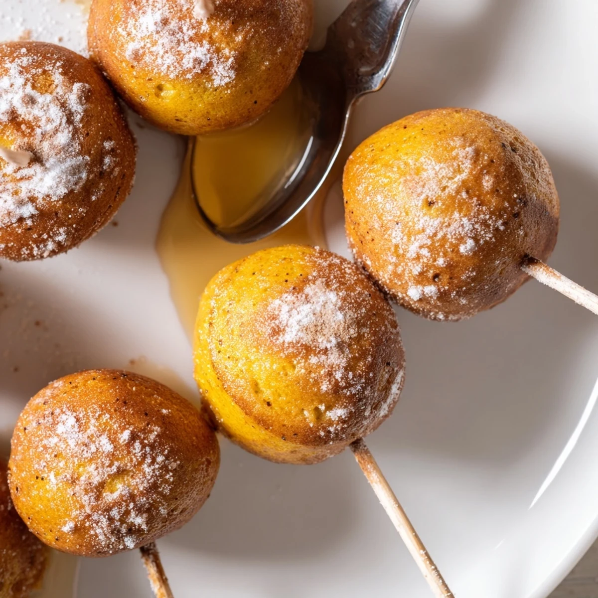 Sweet and fluffy pumpkin muffin pancake pops, perfect for breakfast or snacks.