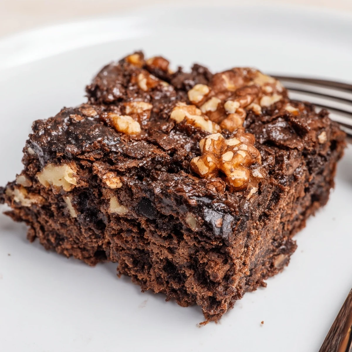 Decadent Zero-Waste Brownies using nut-milk pulp, topped with chocolate chips and nuts.