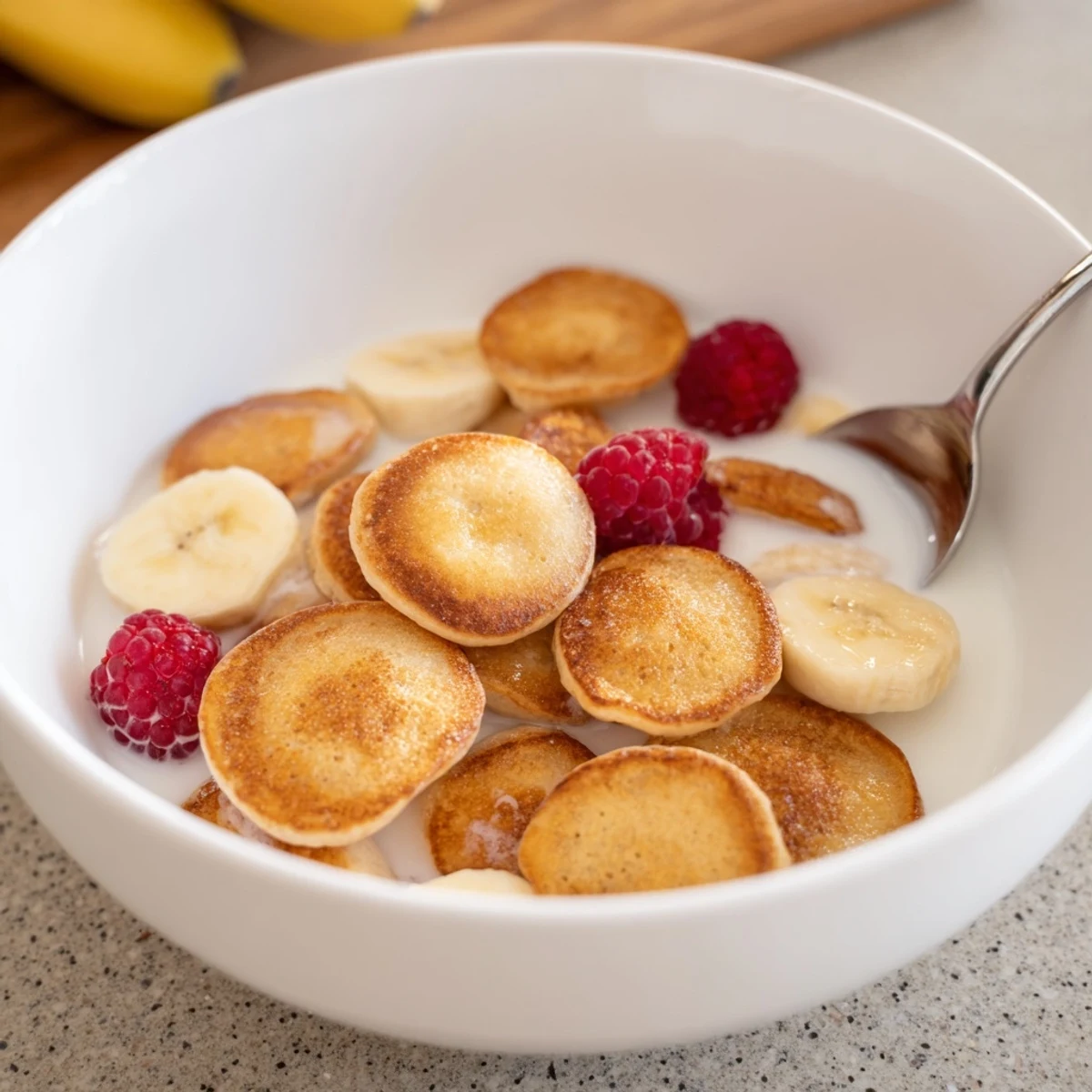 Mini Pancake Cereal Breakfast