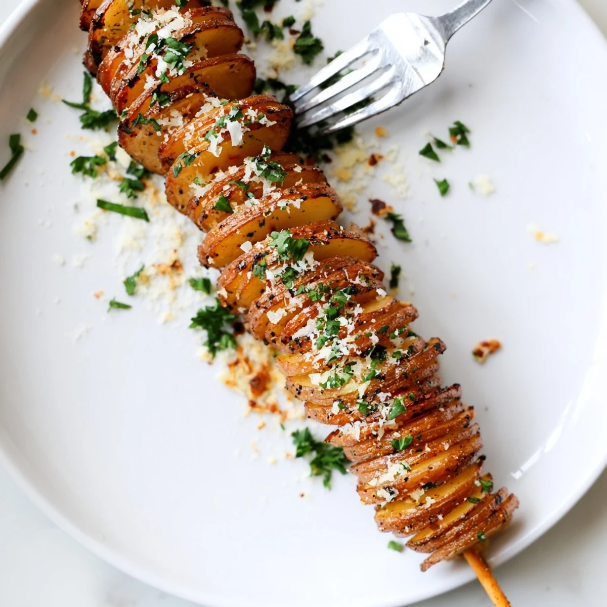 Deliciously seasoned air-fryer tornado potatoes served with dips, a savory side dish delight.
