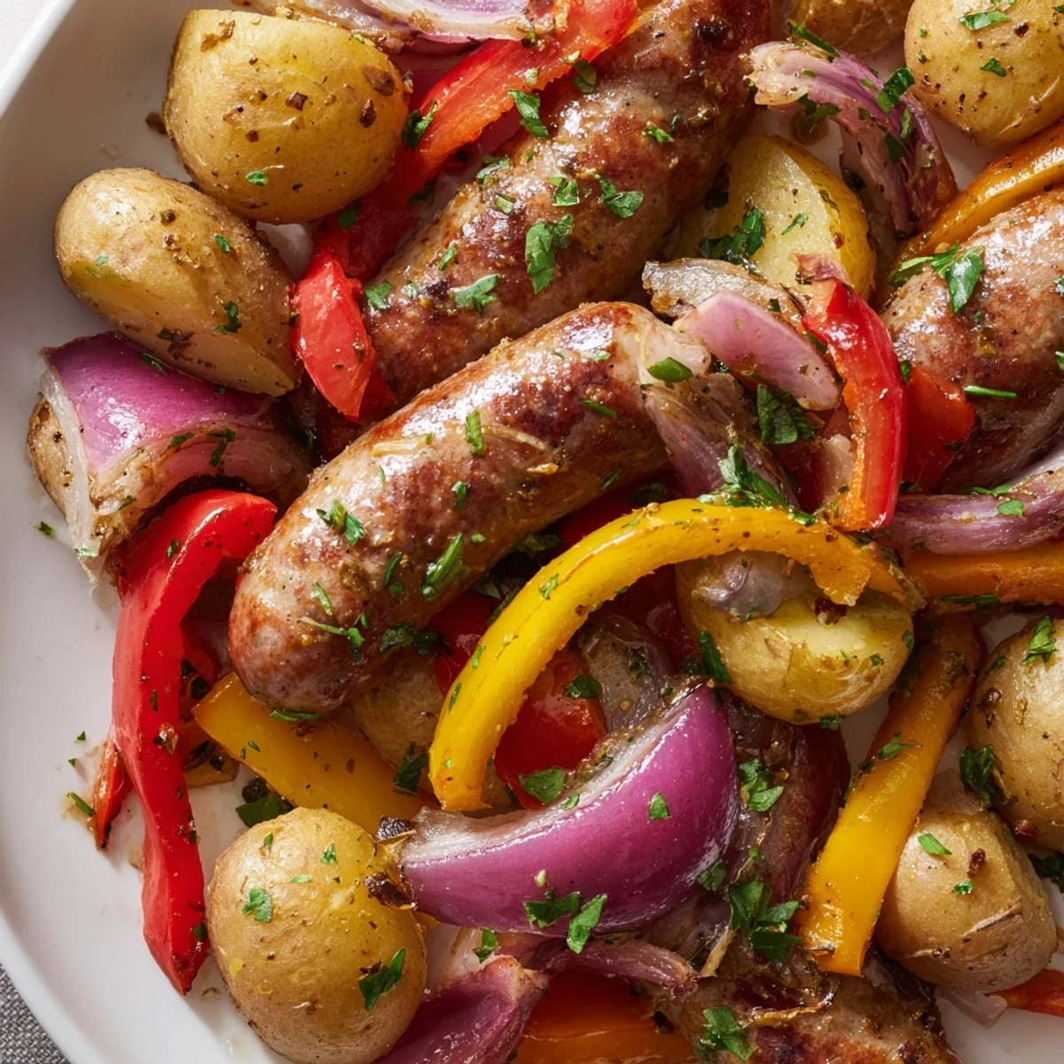 Sheet Pan Sausage Peppers