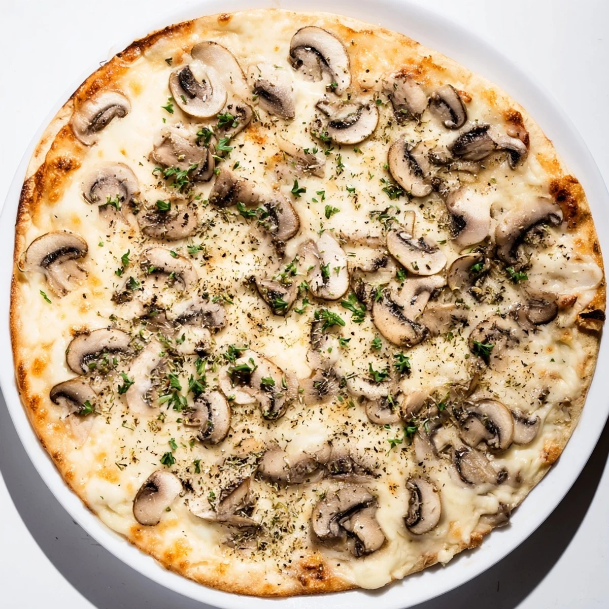 A delicious, inviting picture of a freshly baked Frozen Pizza Upgrade, perfect for a quick, cheesy meal.