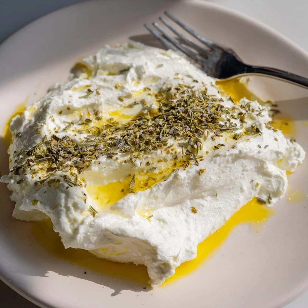 Perfectly seasoned whipped feta, enhanced with Greek spices, and ready to enjoy with fresh veggies.