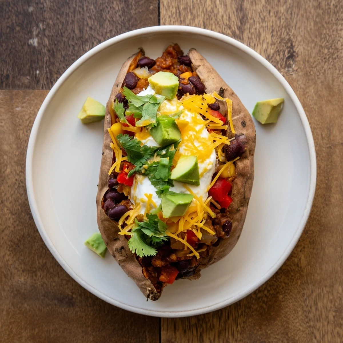 Savory Baked Sweet Potato Chili