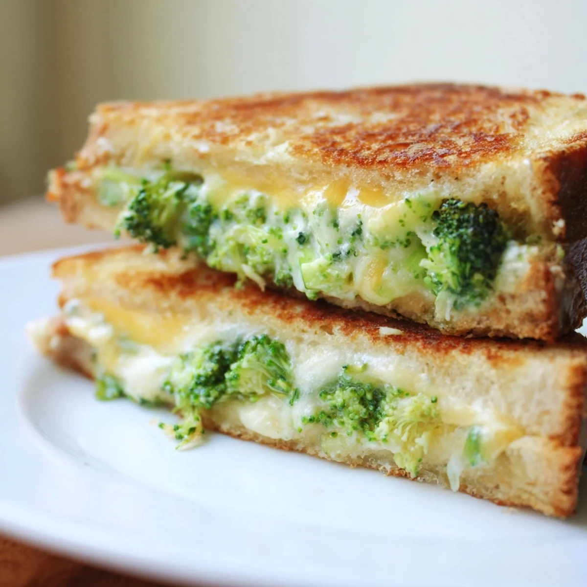 Golden, airy crusts surround melted cheese in this savory Air Fryer Broccoli Cheddar Stuffed Grilled Cheese sandwich.