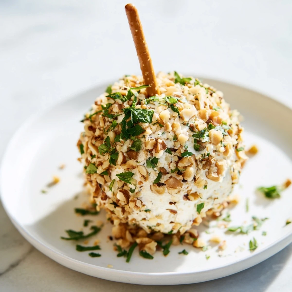 Enjoy these easy-to-make Champagne Cork Cheese Balls; creamy cheese rolled in nuts and herbs, perfect for sharing.