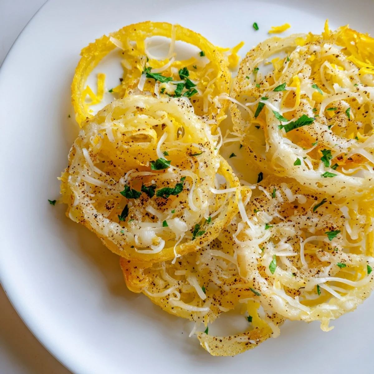 Golden, bubbly Crispy Onion Cheese Chips with melted cheese and crispy edges—a perfect low-carb snack.
