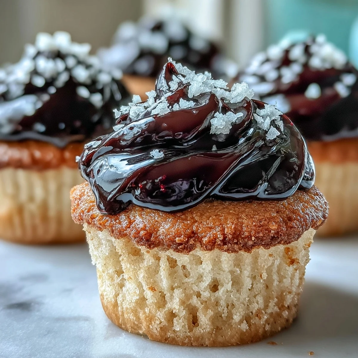 Olive Oil Cupcakes With Black Currant Frosting #487