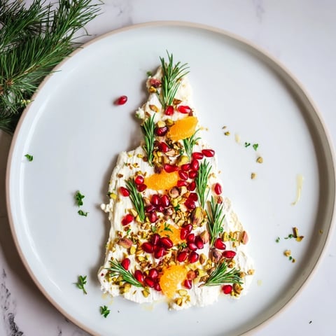 Rosemary Cranberry Christmas Tree, a festive appetizer loaded with cheese, cranberries, and rosemary, ready to serve.