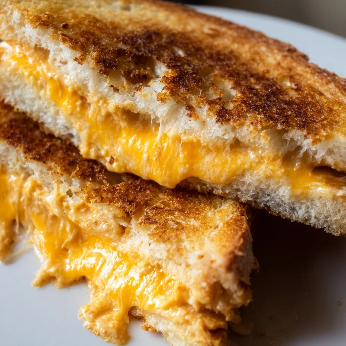 Golden, melty Honey Chipotle Butter Grilled Cheese oozing with sharp cheddar, perfectly grilled on sourdough.