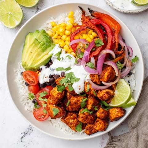 Sheet Pan Chicken Burrito Bowls