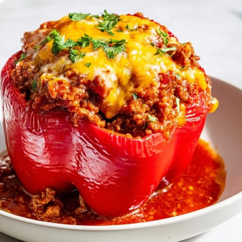 Sloppy Joe Stuffed Peppers