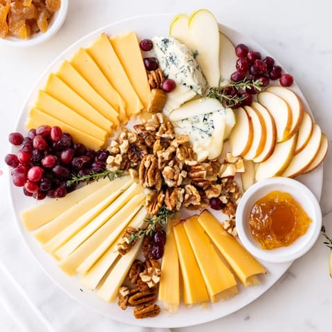 Close-up of a Seasonal Platter: Winter Cabin Cheese Display; perfect for festive gatherings, rustic appeal.