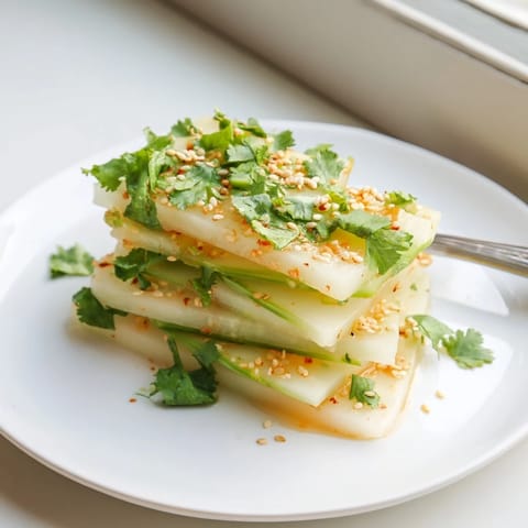 Jicama and Cucumber Stack