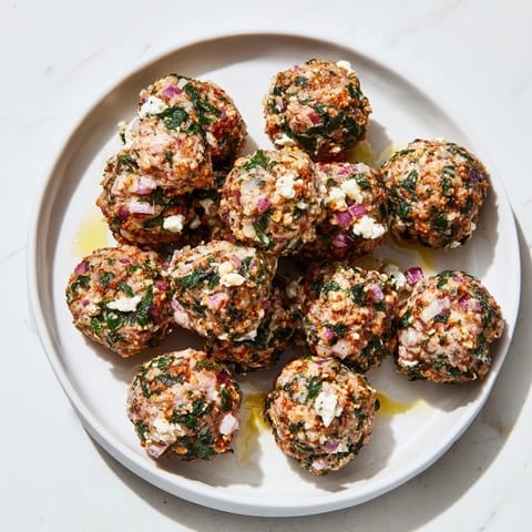 Spinach Feta Turkey Meatballs
