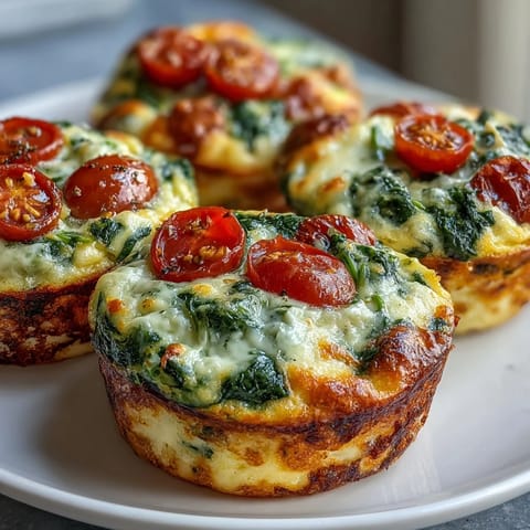 High-Protein Egg Muffin Cups Spinach Tomatoes