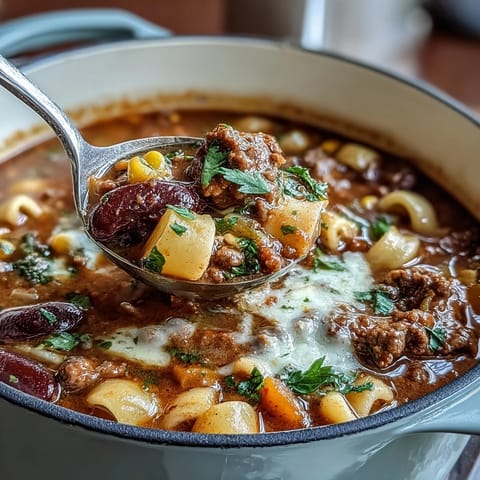 Shepherds Pie Soup Beef Veggies