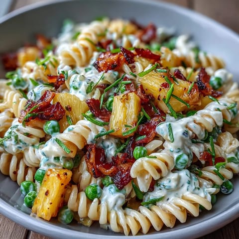 Hawaiian Pasta Salad Ham Pineapple