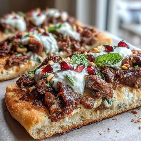 Spiced Lamb Flatbread Pizza