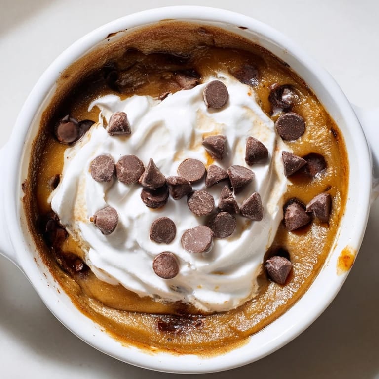 Warm Thanksgiving Chocolate Chip Pumpkin Pudding served in ramekins for festive gatherings.  