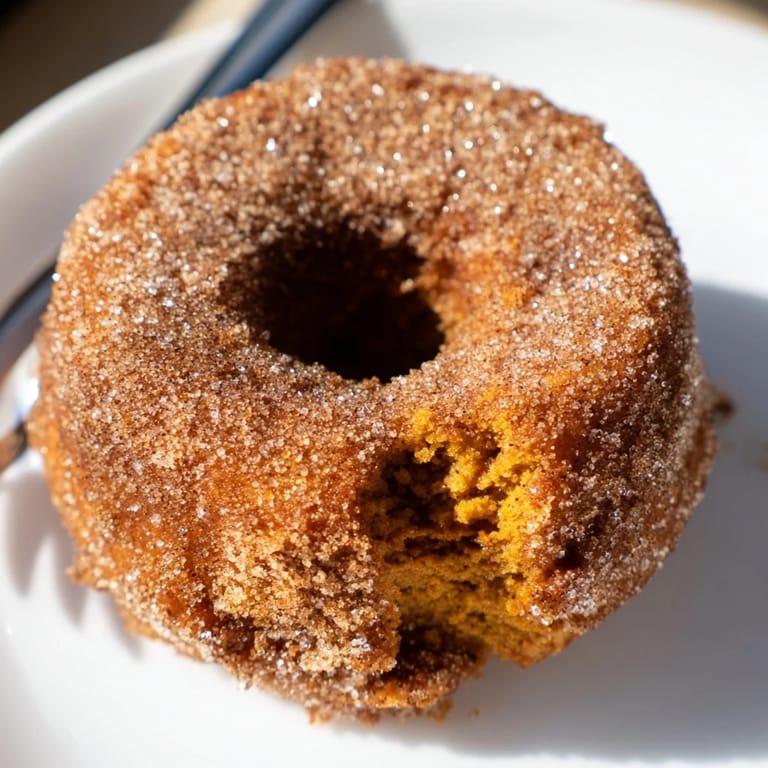 Cozy gingerbread pumpkin muffin donuts served warm, ideal for a chilly morning treat.