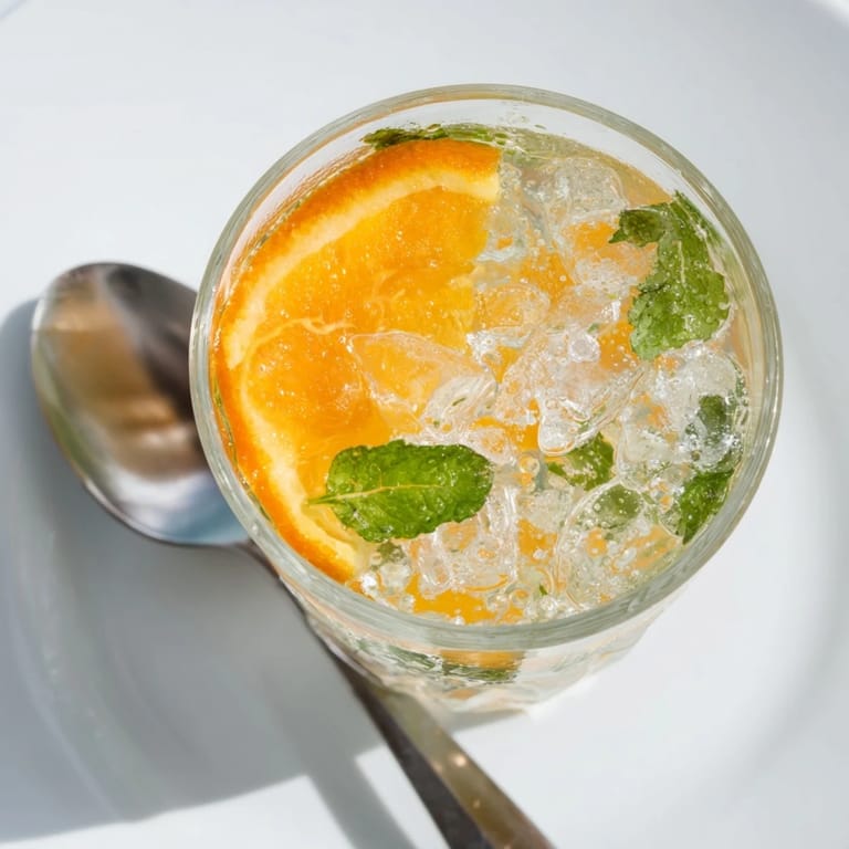 Sparkling homemade probiotic soda mocktail served over ice, perfect for summer gatherings.