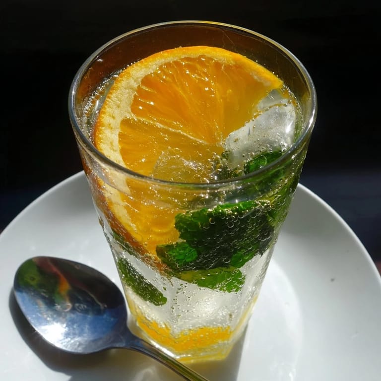 Enjoy a refreshing probiotic soda mocktail, bursting with citrus and herb flavors.  