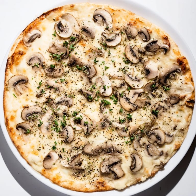 A delicious, inviting picture of a freshly baked Frozen Pizza Upgrade, perfect for a quick, cheesy meal.