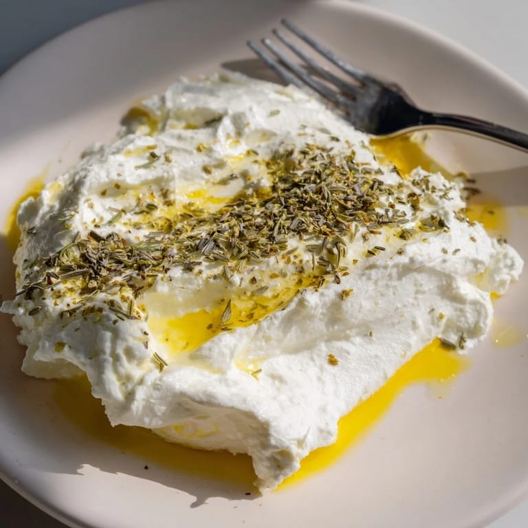 Perfectly seasoned whipped feta, enhanced with Greek spices, and ready to enjoy with fresh veggies.