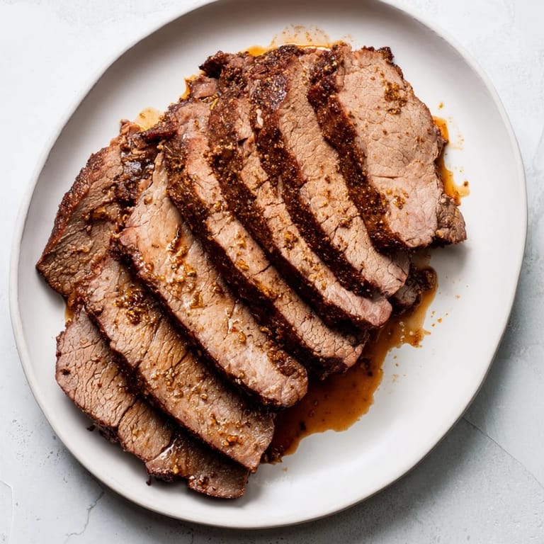 A Dutch oven reveals the slow-cooked Budget Holiday Chuck Roast, falling apart with flavor after roasting.