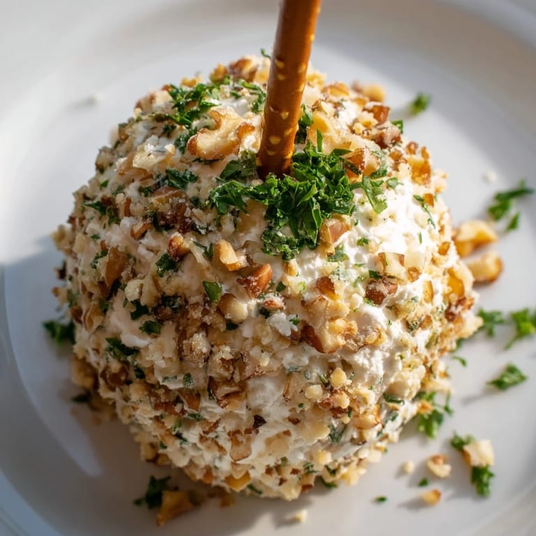 Savory Champagne Cork Cheese Balls, topped with pretzel "corks", are a delightful, festive appetizer for any party.