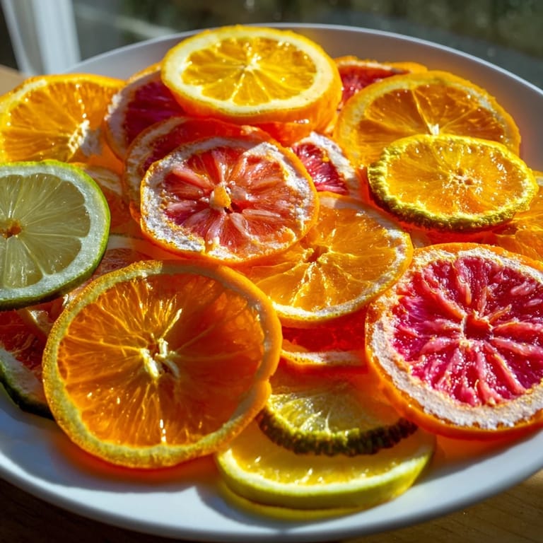 Sugared citrus slices will garnish mocktails, adding delicious, colorful, and refreshing elements.