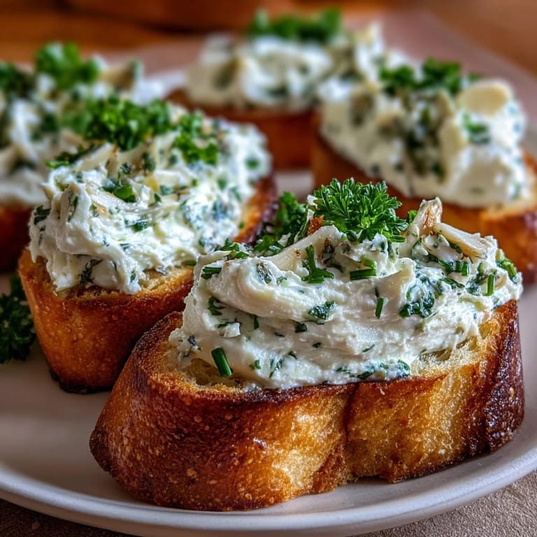 Whipped garlic butter infused with basil and tarragon, perfect for slathering on warm baguette slices.  